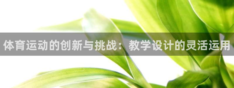 oety欧亿：体育运动的创新与挑战：教学设计的灵活运用